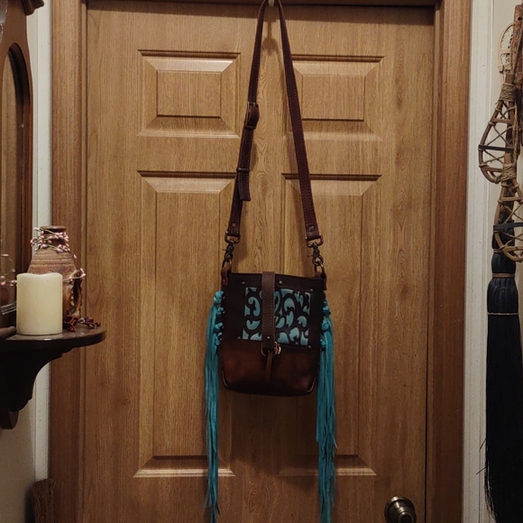 no brand Handbags - Custom made cow leather fringe bag.